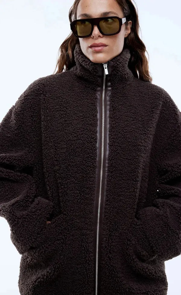 Jayla Teddy Jacket - Espresso