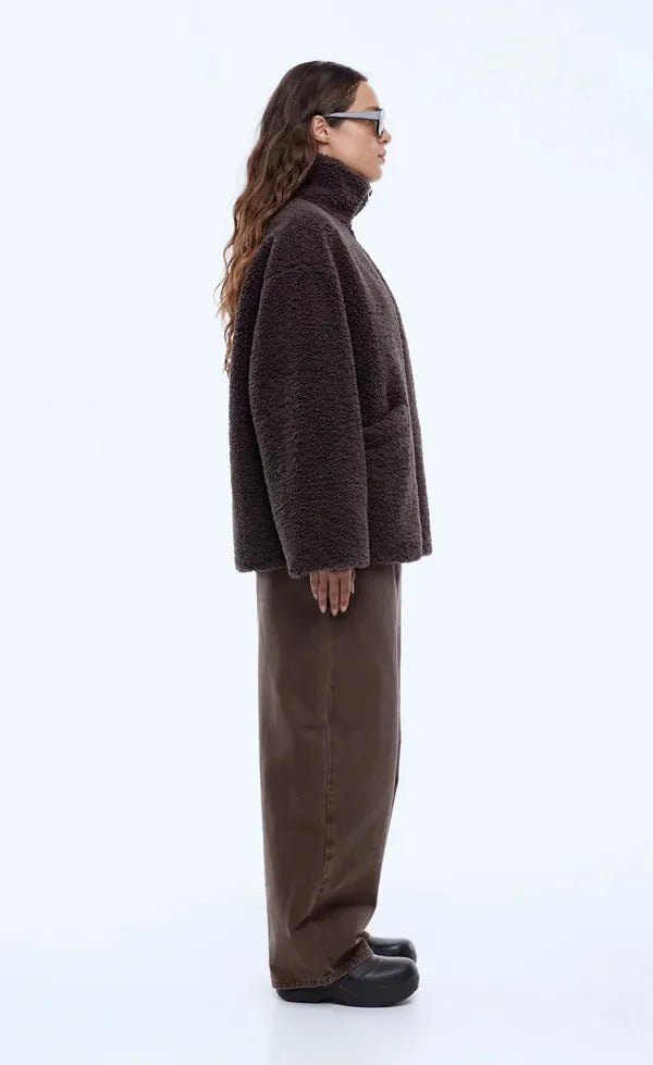 Jayla Teddy Jacket - Espresso