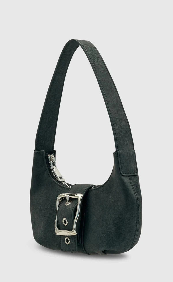 Everyday Mini Baguette Bag - Black Corn Leather