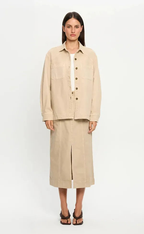 Evie Denim Shirt - Sand