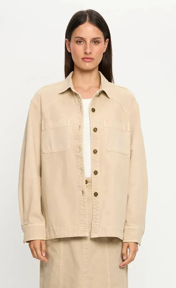 Evie Denim Shirt - Sand