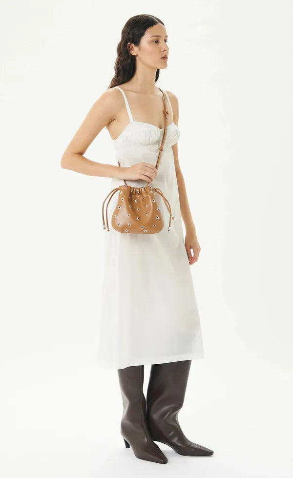 Halle Eyelet Crossbody Bag- Camel