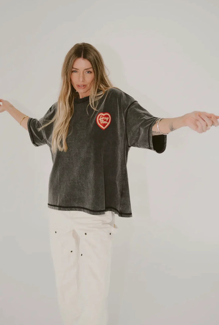 Sorry Mom Tee - Black