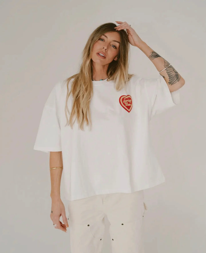 Sorry Mom Tee - White