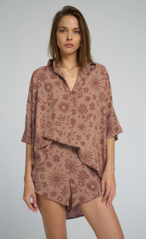 Georgie Shirt Mystic Wisdom Rust – Salt Boutique
