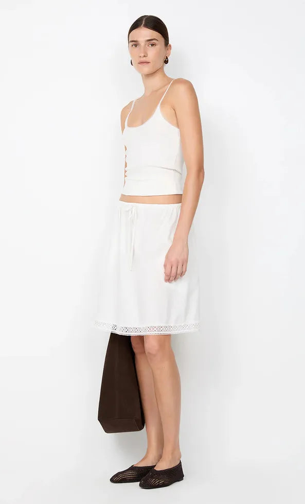 Arabelle Midi Skirt in White