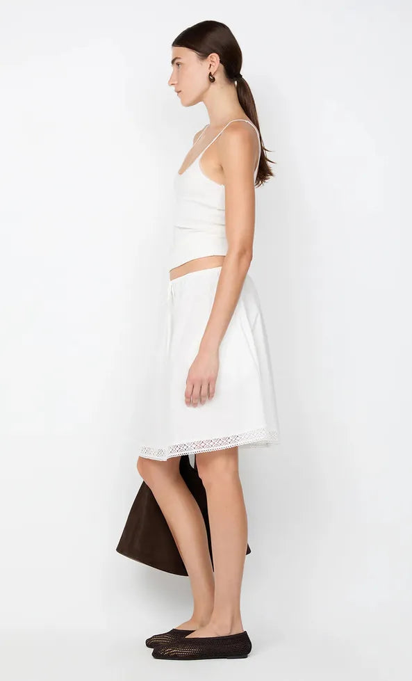 Arabelle Midi Skirt in White