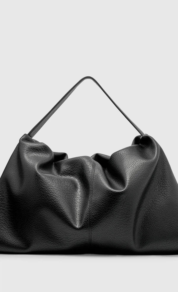 Harlow Slouch Tote - Black Nappa