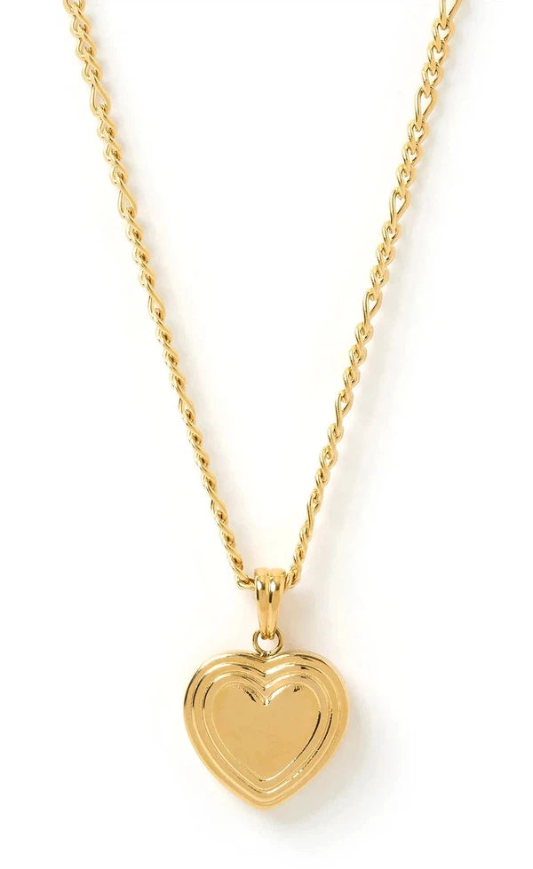 Heart Gold Locket Necklace