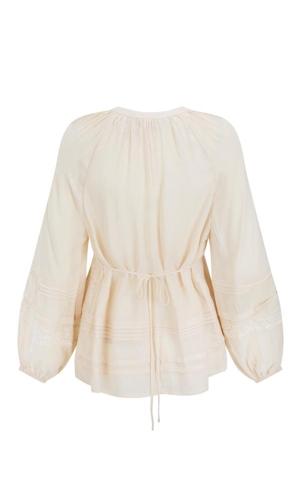 Hera Lace Blouse - Macadamia PREORDER