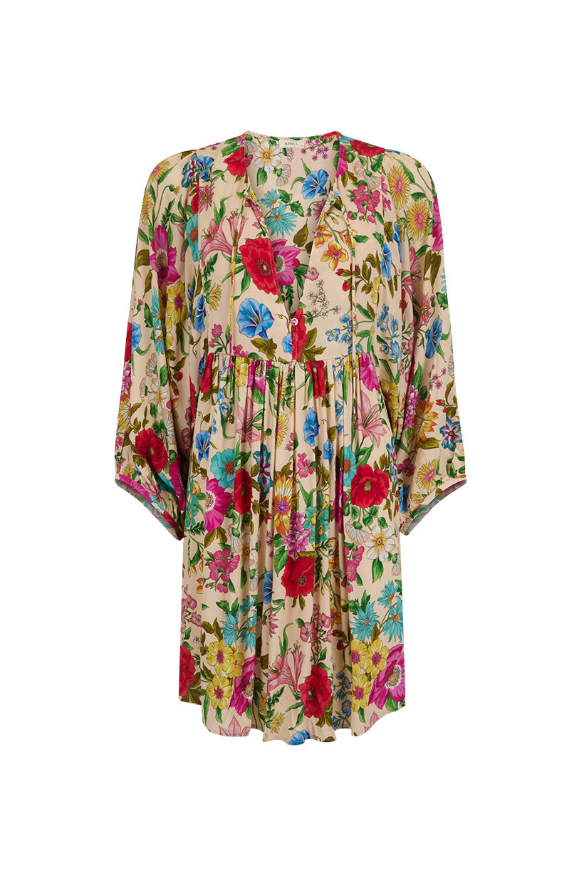 Valley of the Dolls Boho Mini Dress - Opal