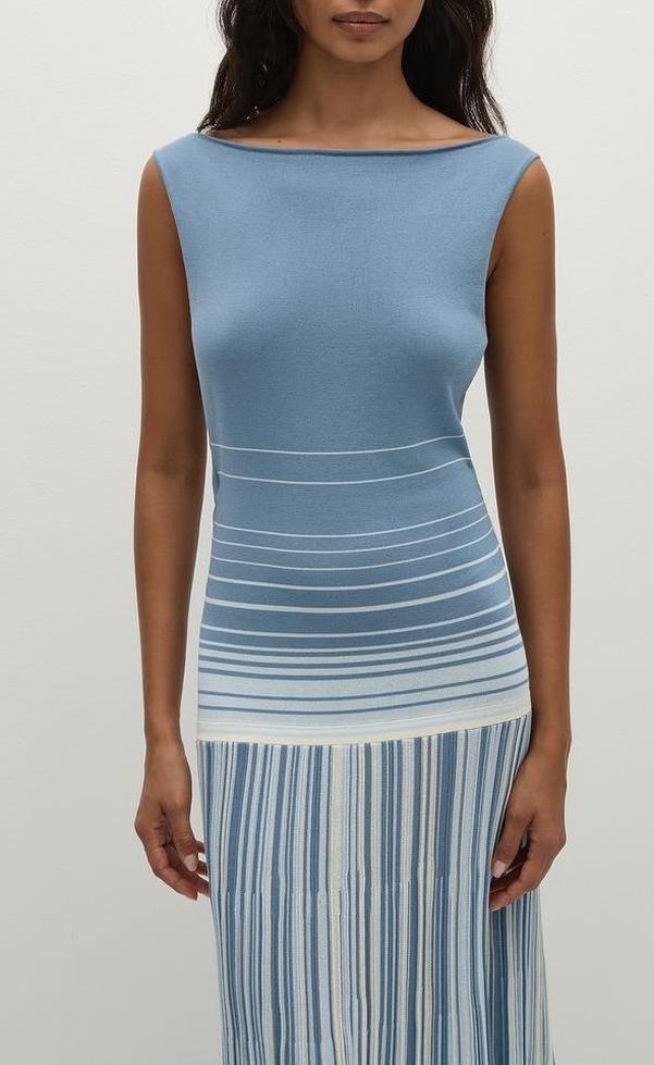 Xyla Maxi Dress -  Accordion Mineral Stripe