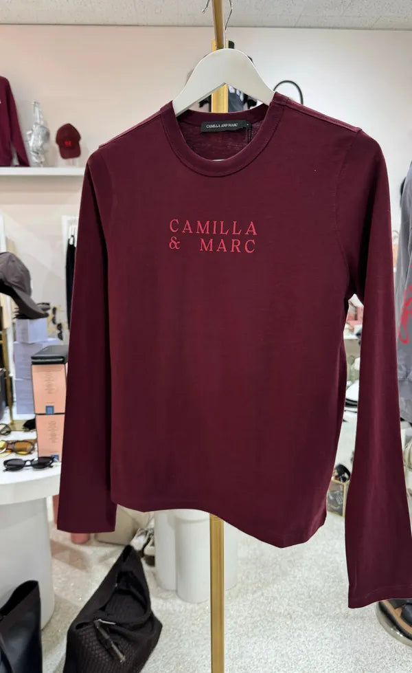 Era Graphic Long Sleeve Tee - Burgundy