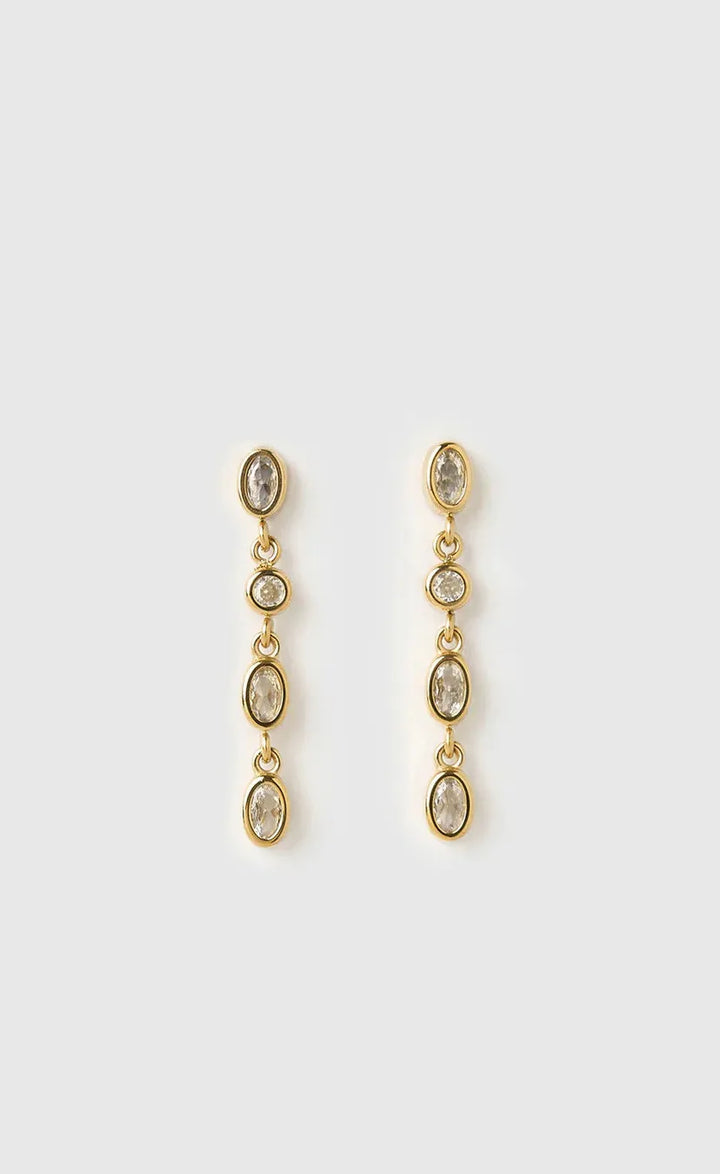 Isadora Gold Earrings - Stone