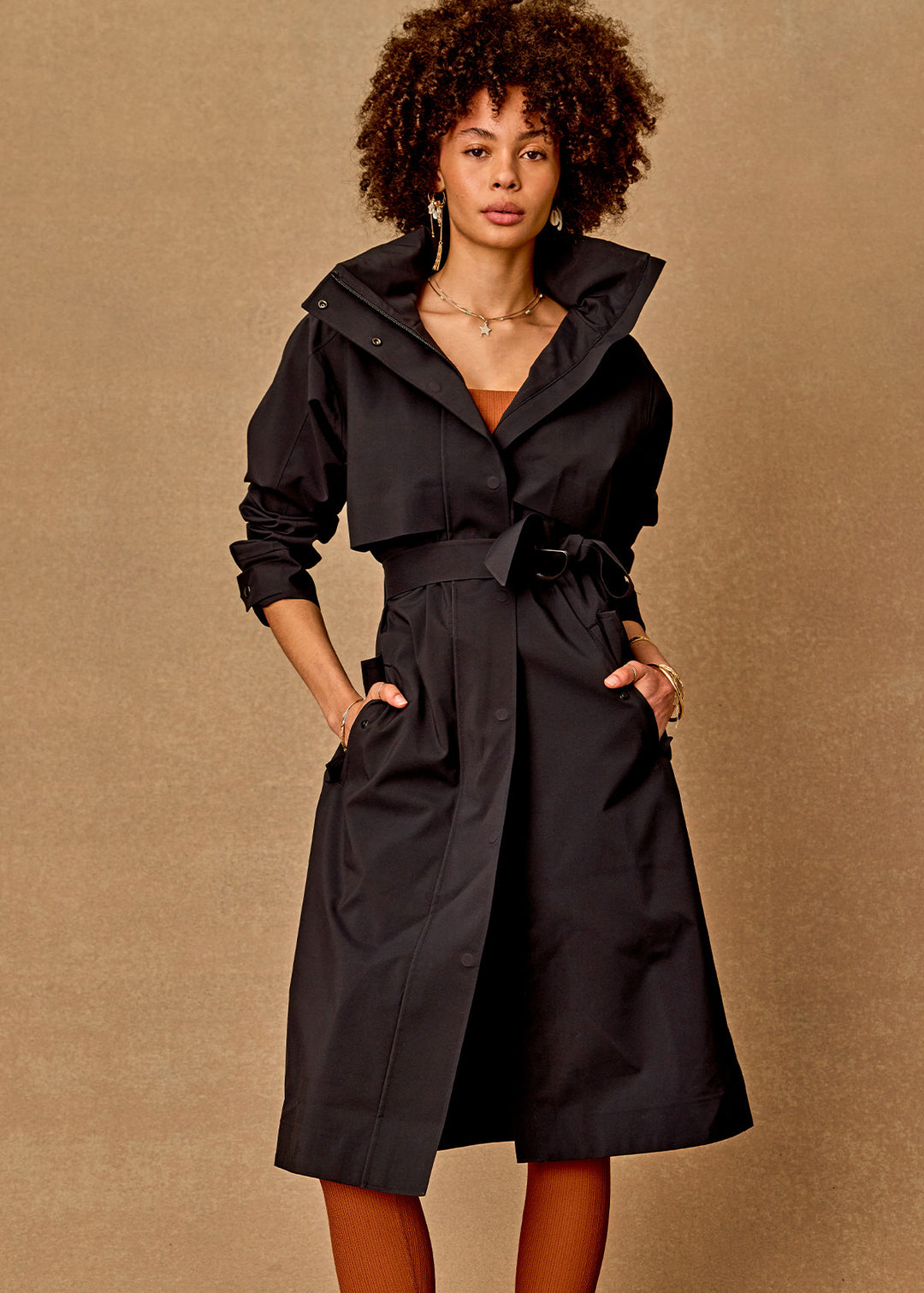 James Hooded Trench Coat