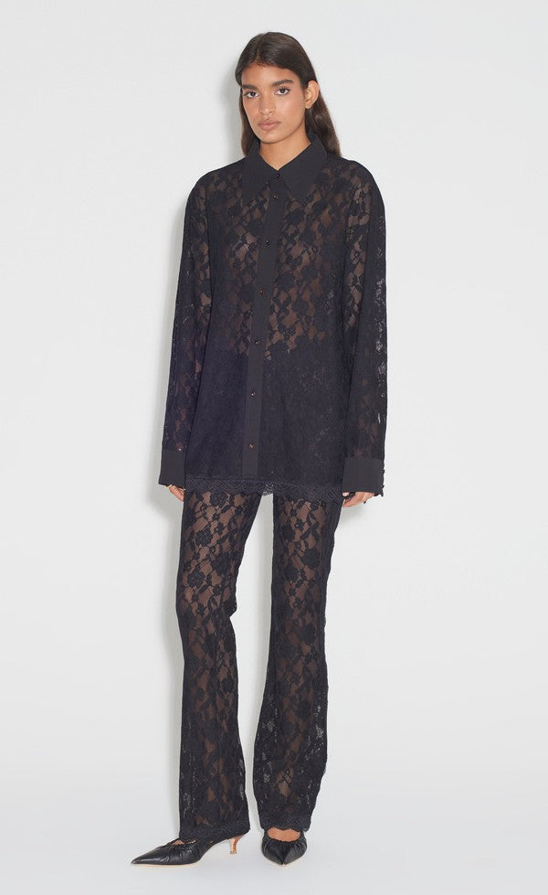 Jude Lace Shirt - Black