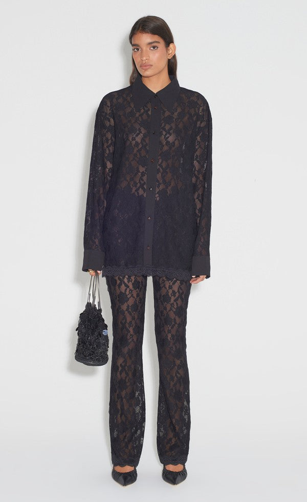 Jude Lace Shirt - Black