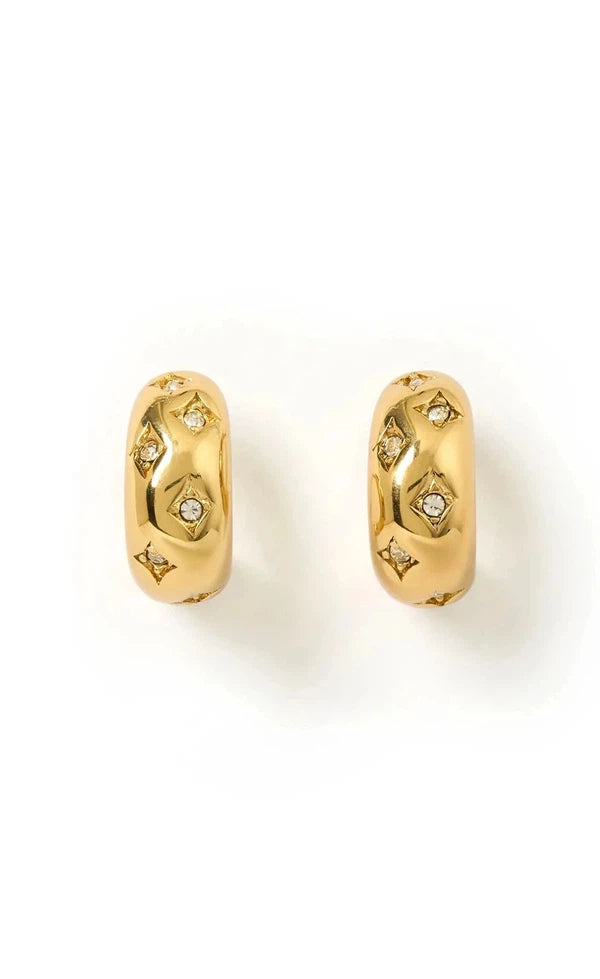 Juelz Hoop Earrings - Stone