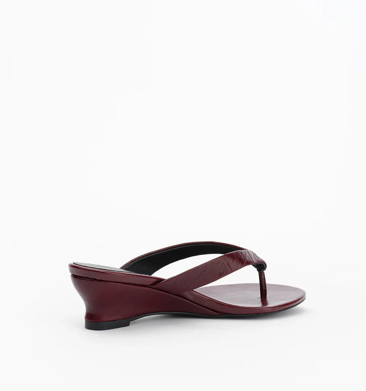 Jilly Burgundy Oily Crinkle Leather