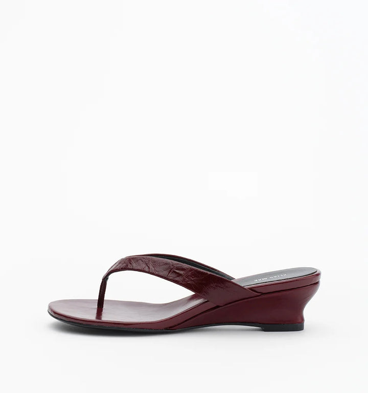 Jilly Burgundy Oily Crinkle Leather