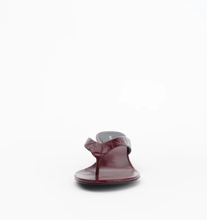 Jilly Burgundy Oily Crinkle Leather