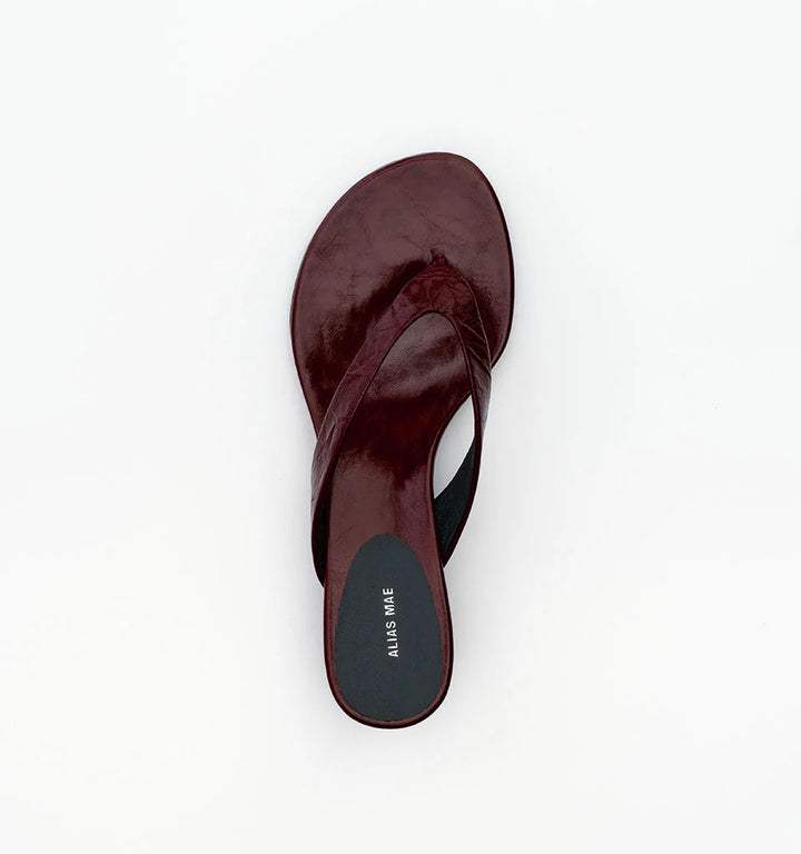 Jilly Burgundy Oily Crinkle Leather
