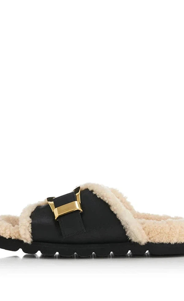 Kiara Black Shearling