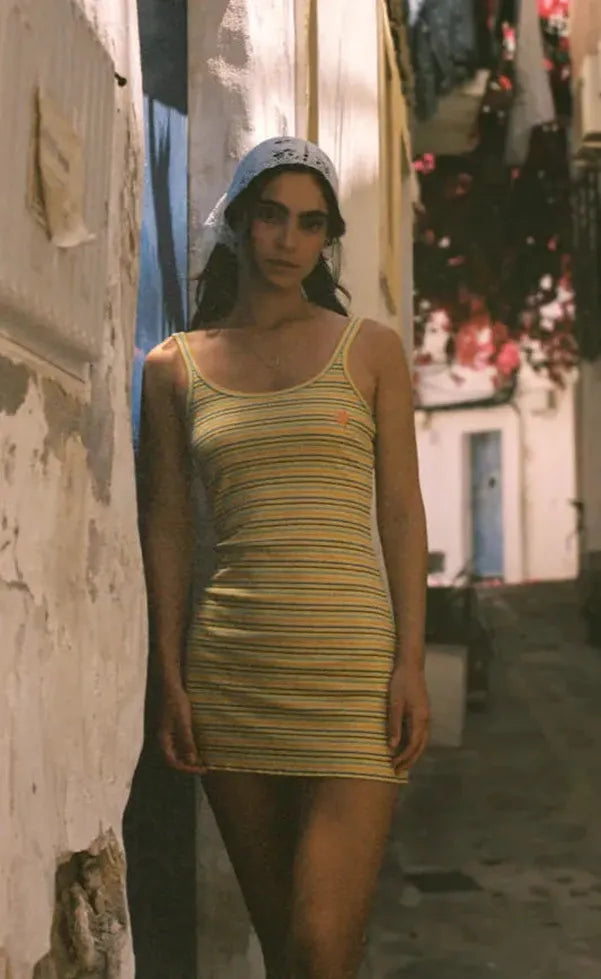Lemon Striper Mini Dress