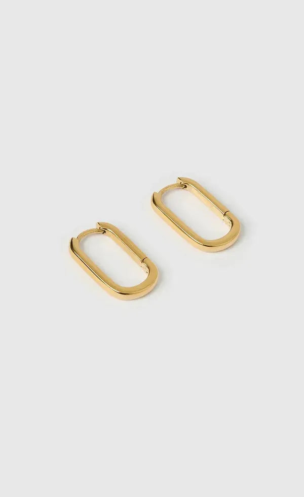 Link-Up Gold Hoop Huggie - Medium