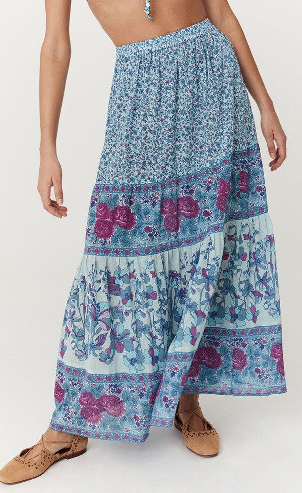 Love Jetty Maxi Skirt - Blue Nirvana