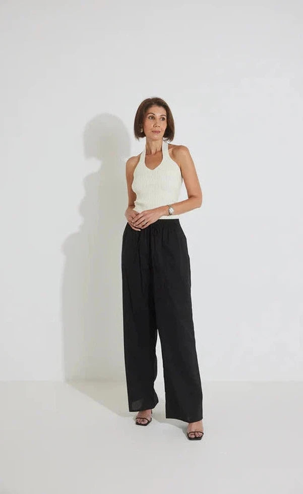 Solstice Relaxed Leg Pant - Black