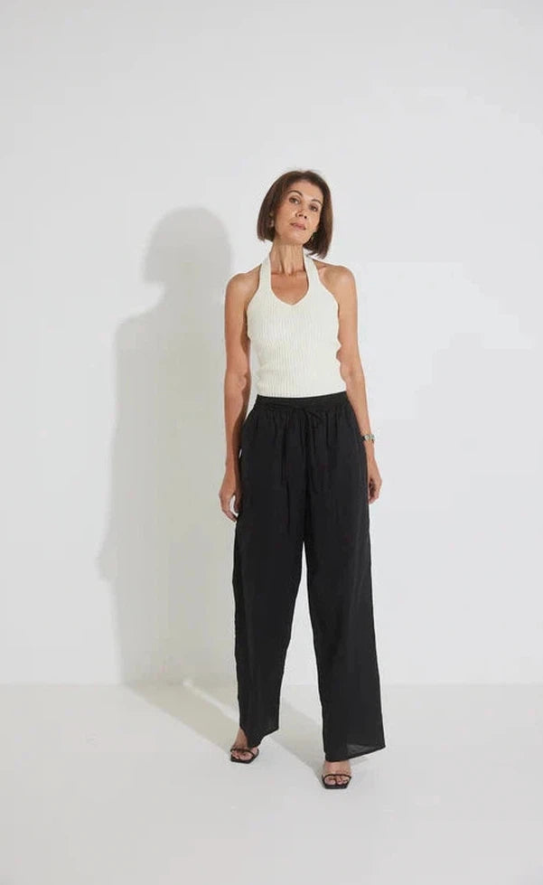 Solstice Relaxed Leg Pant - Black