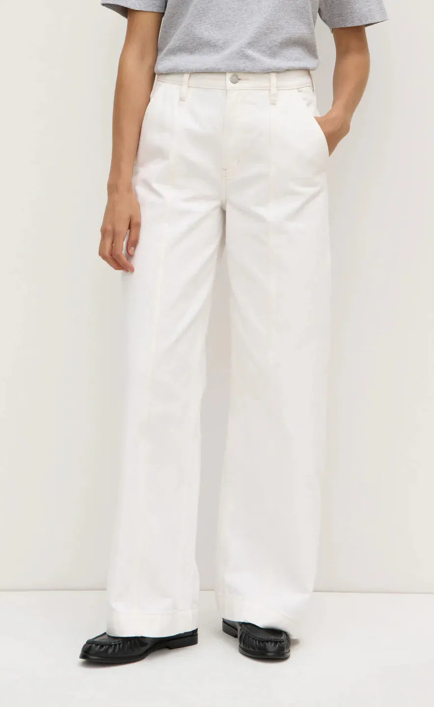 Lexi Wide Leg Jean - Vintage White