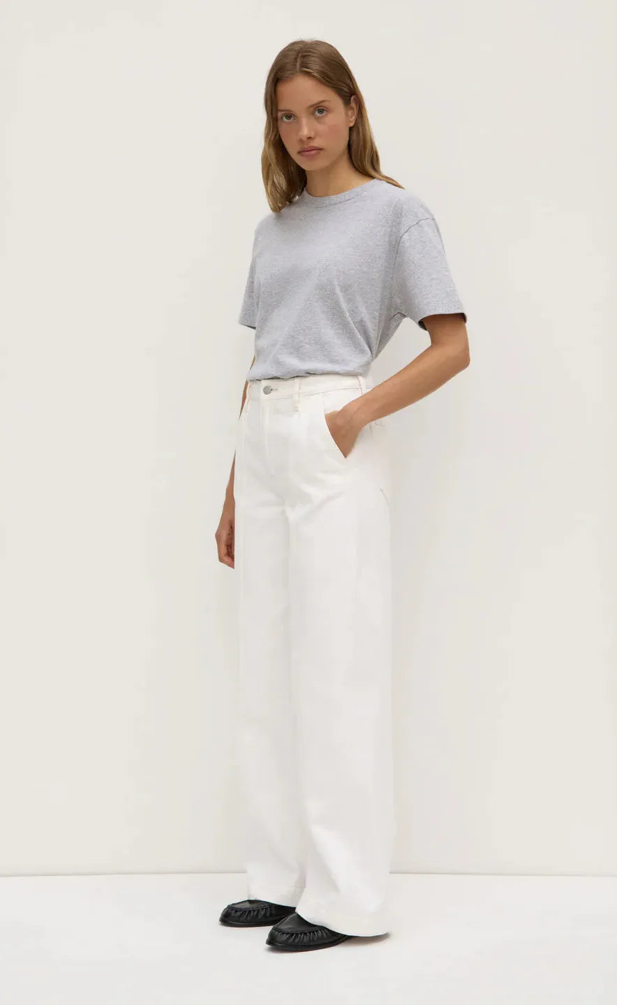 Lexi Wide Leg Jean - Vintage White