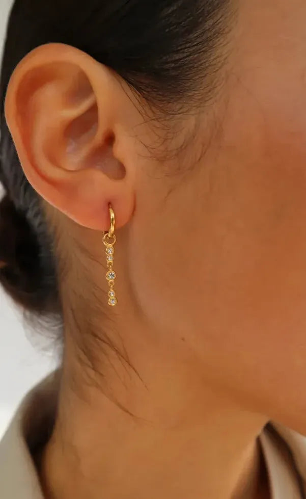 Lillibeth Earrings Gold/cyrstal