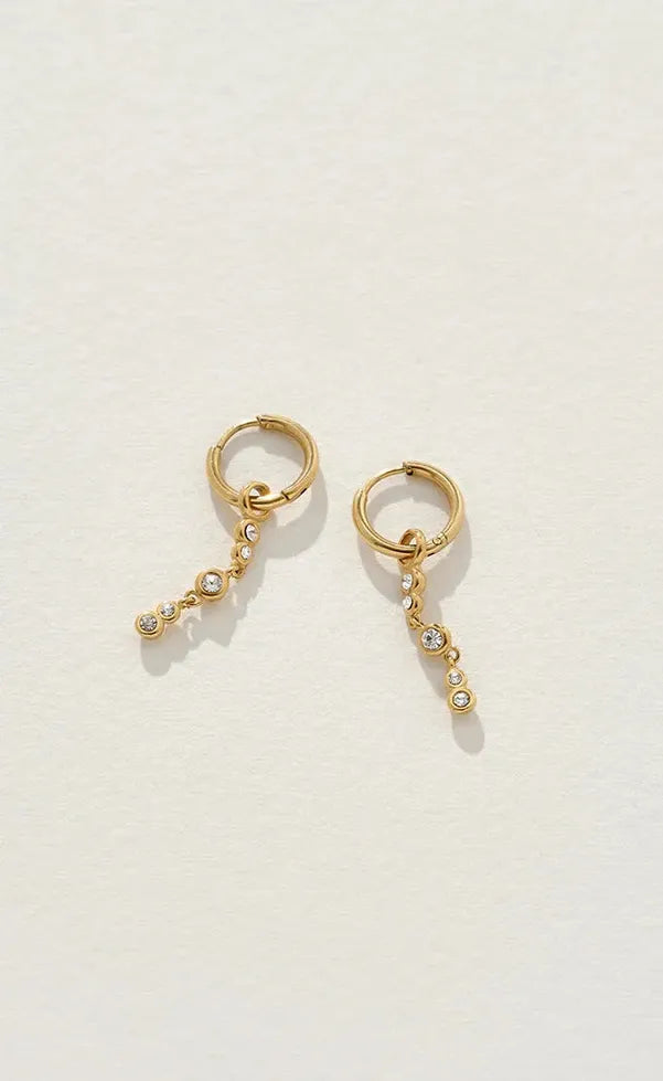 Lillibeth Earrings Gold/cyrstal