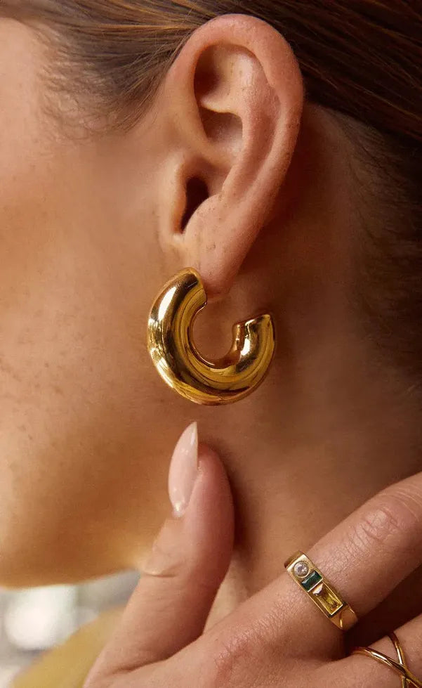 Bella Gold Hoop Earring