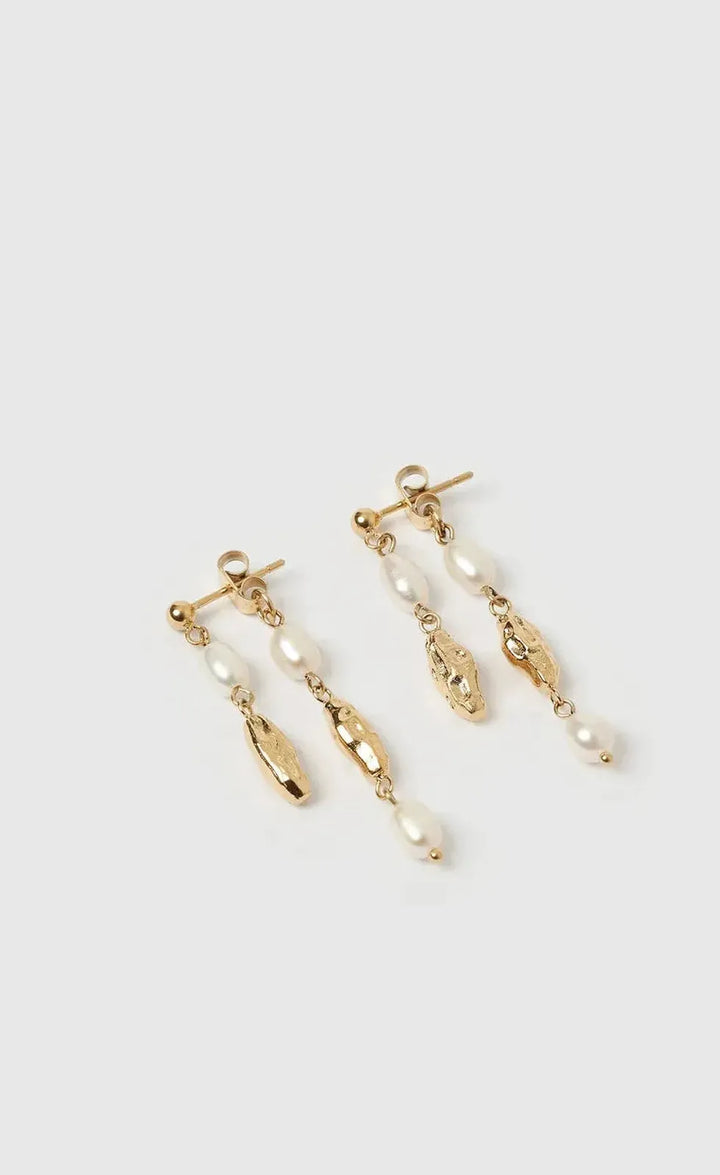 Mimi Pearl and Gold Earring