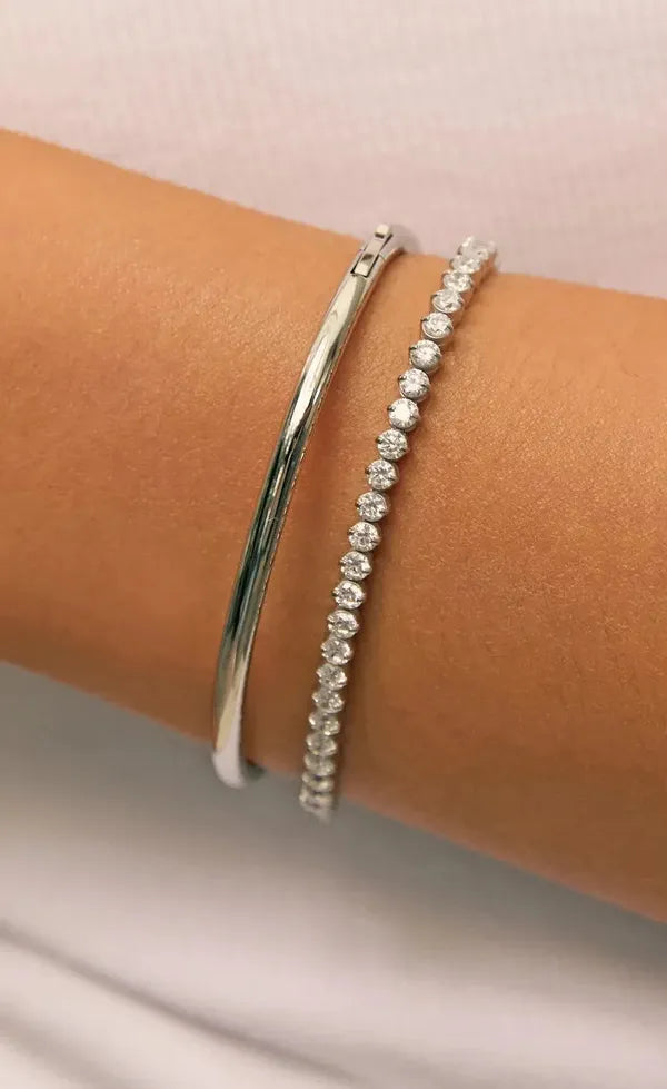 Allegra Tennis Bracelet - Silver