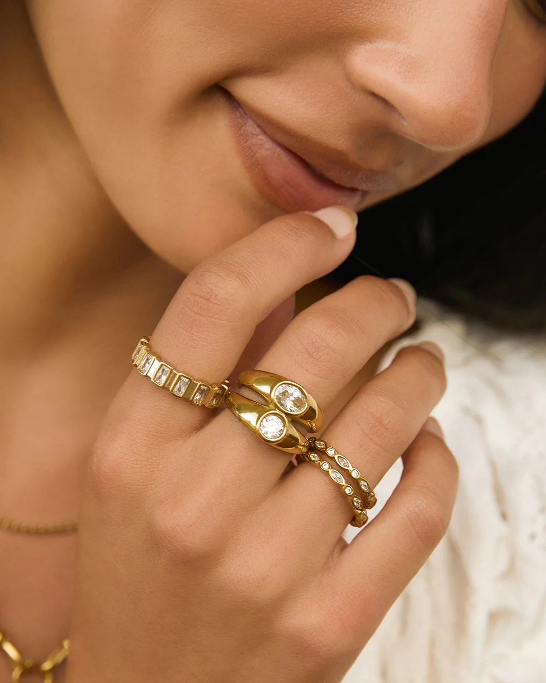 Mali Gold Ring - Stone
