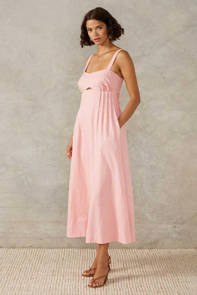 Sunlight Midi Dress - Blush Pink