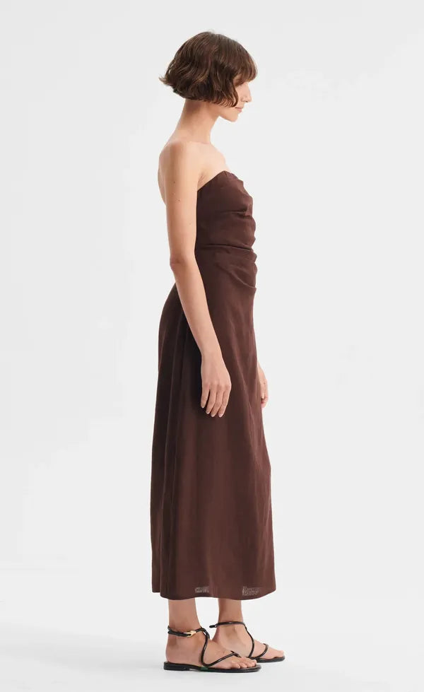 Rio Linen Strapless Dress