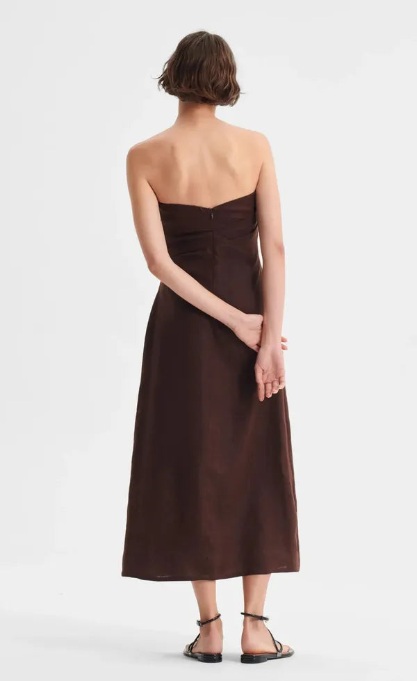 Rio Linen Strapless Dress
