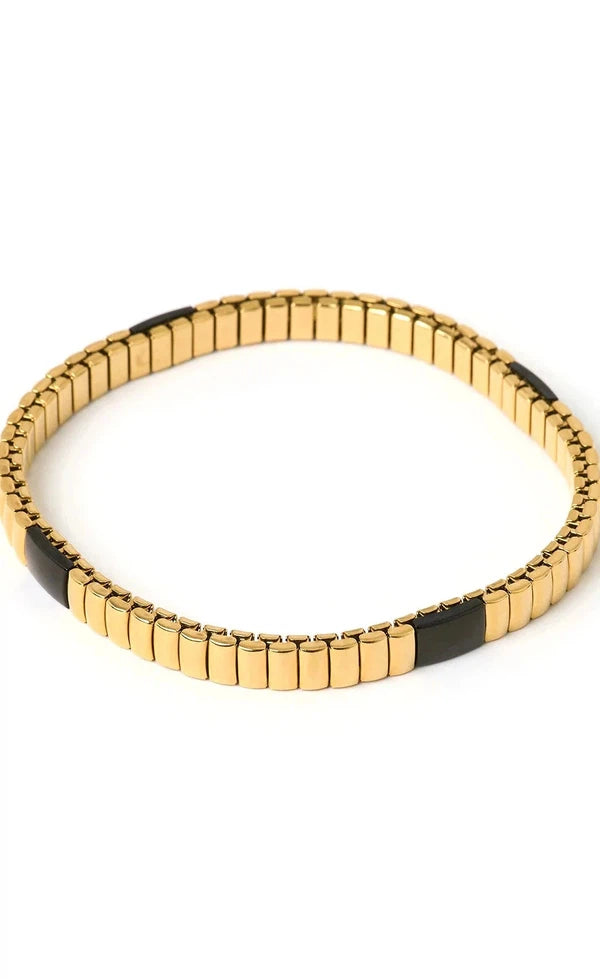 Onyx Bracelet - Two Toned