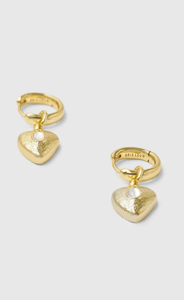 Pearl Locket Earrings - Gold
