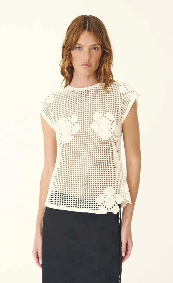 Pollyanna Floral Crochet Top