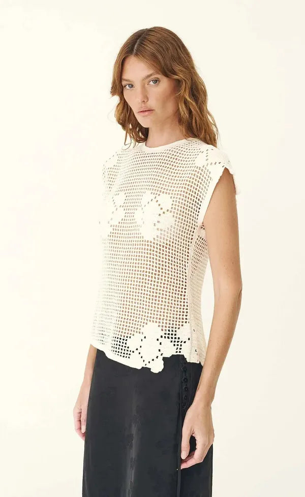 Pollyanna Floral Crochet Top