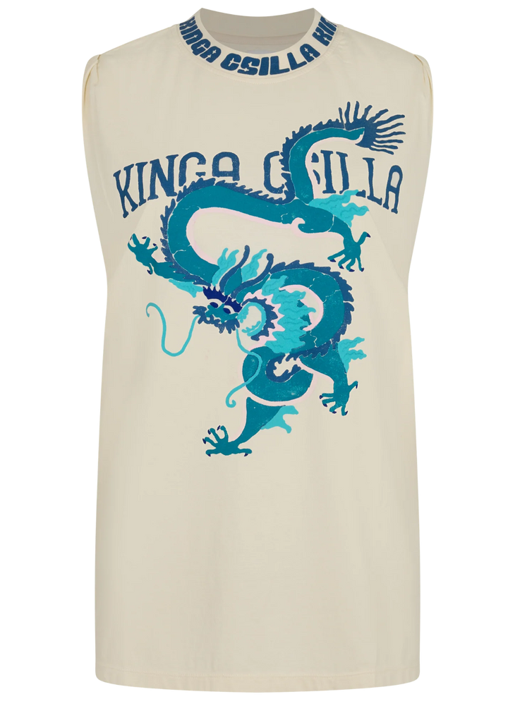 Rex Dragon Band Tank - Cream