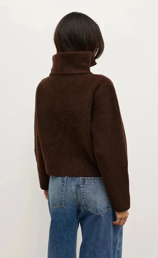 Riva Quarter Zip - Chocolate