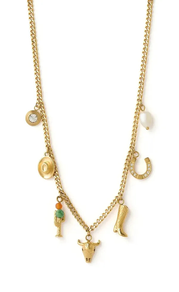 Rodeo Gold Charm Necklace